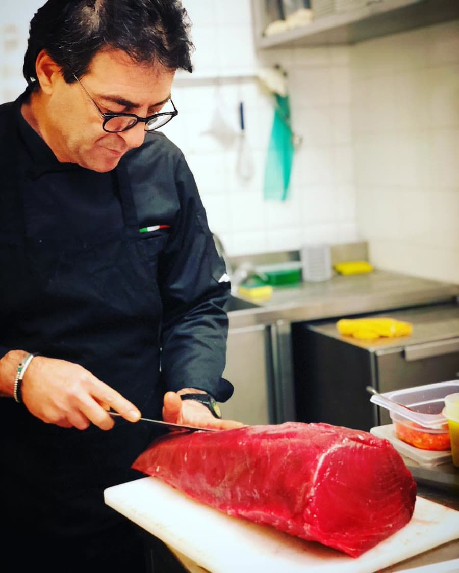 Fresh tuna from the market — Instagram post